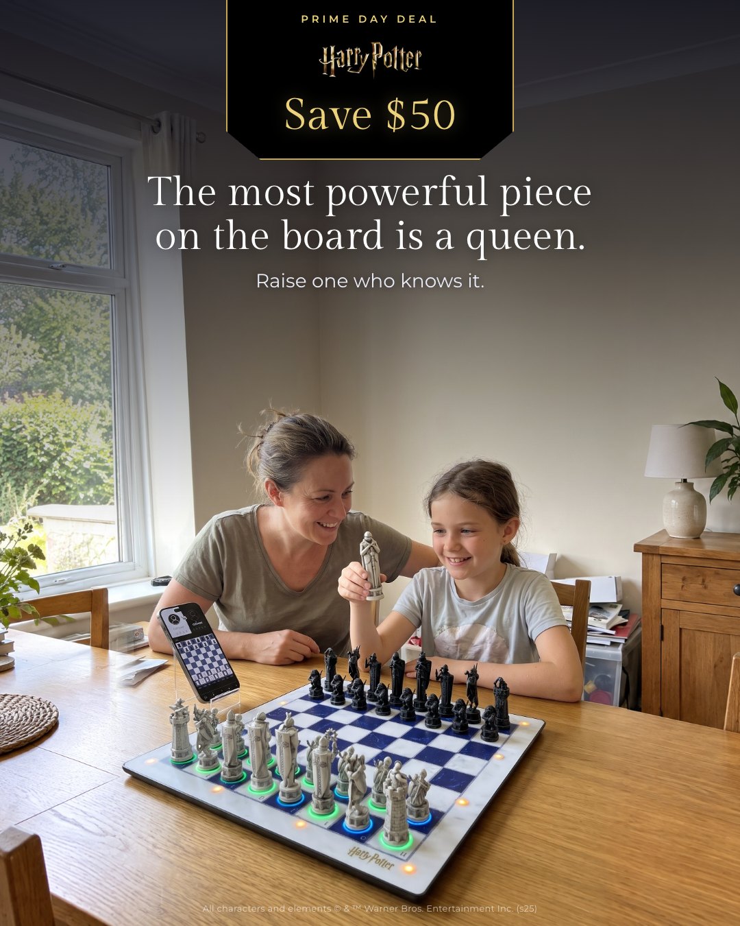 The most powerful piece on the board is a queen.
