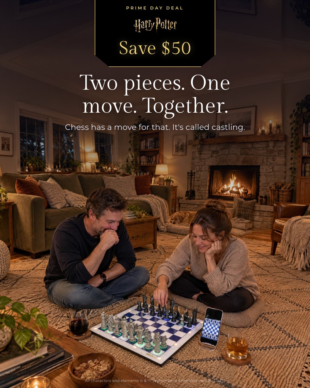 Two pieces. One move. Together.