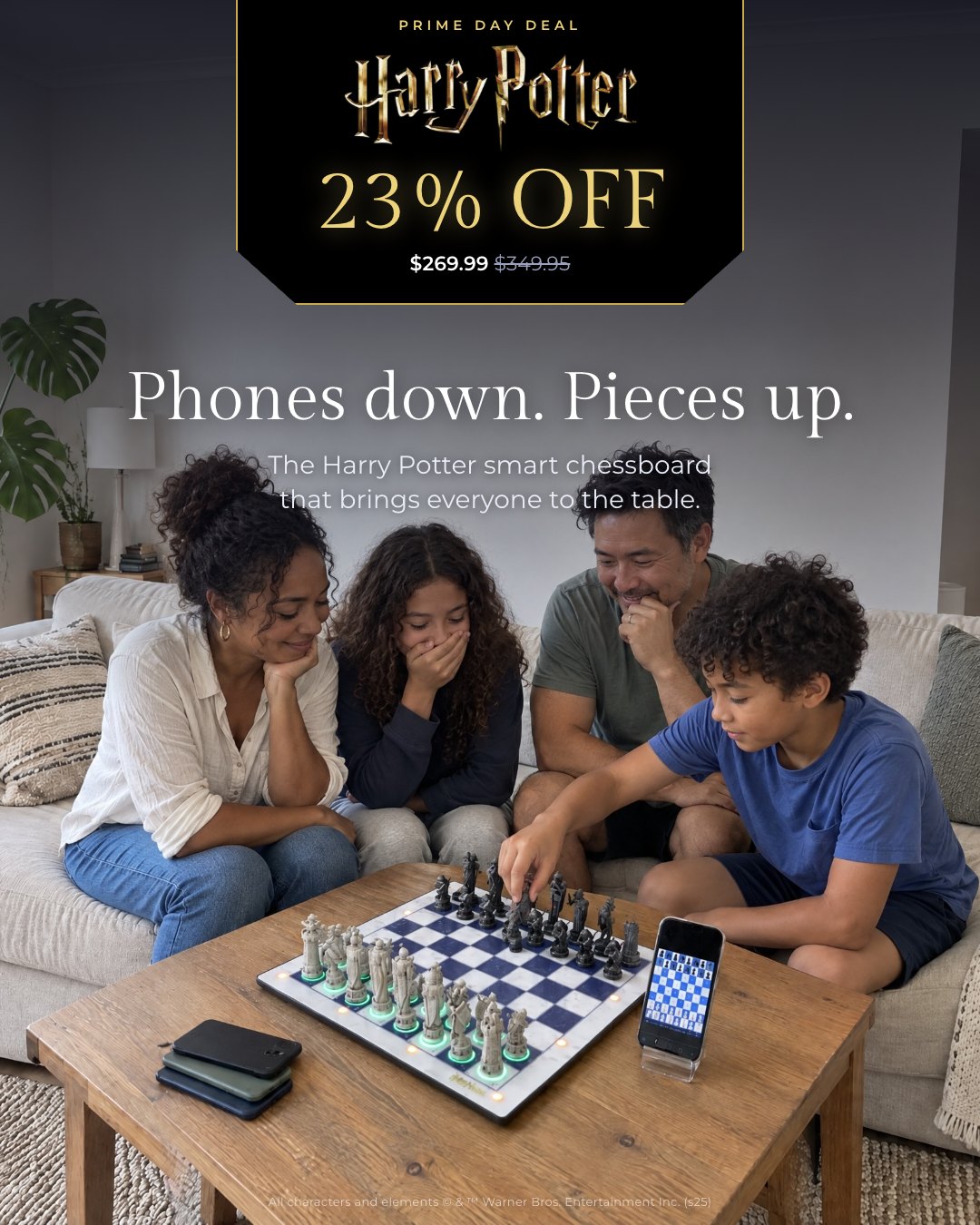 Phones down. Pieces up.