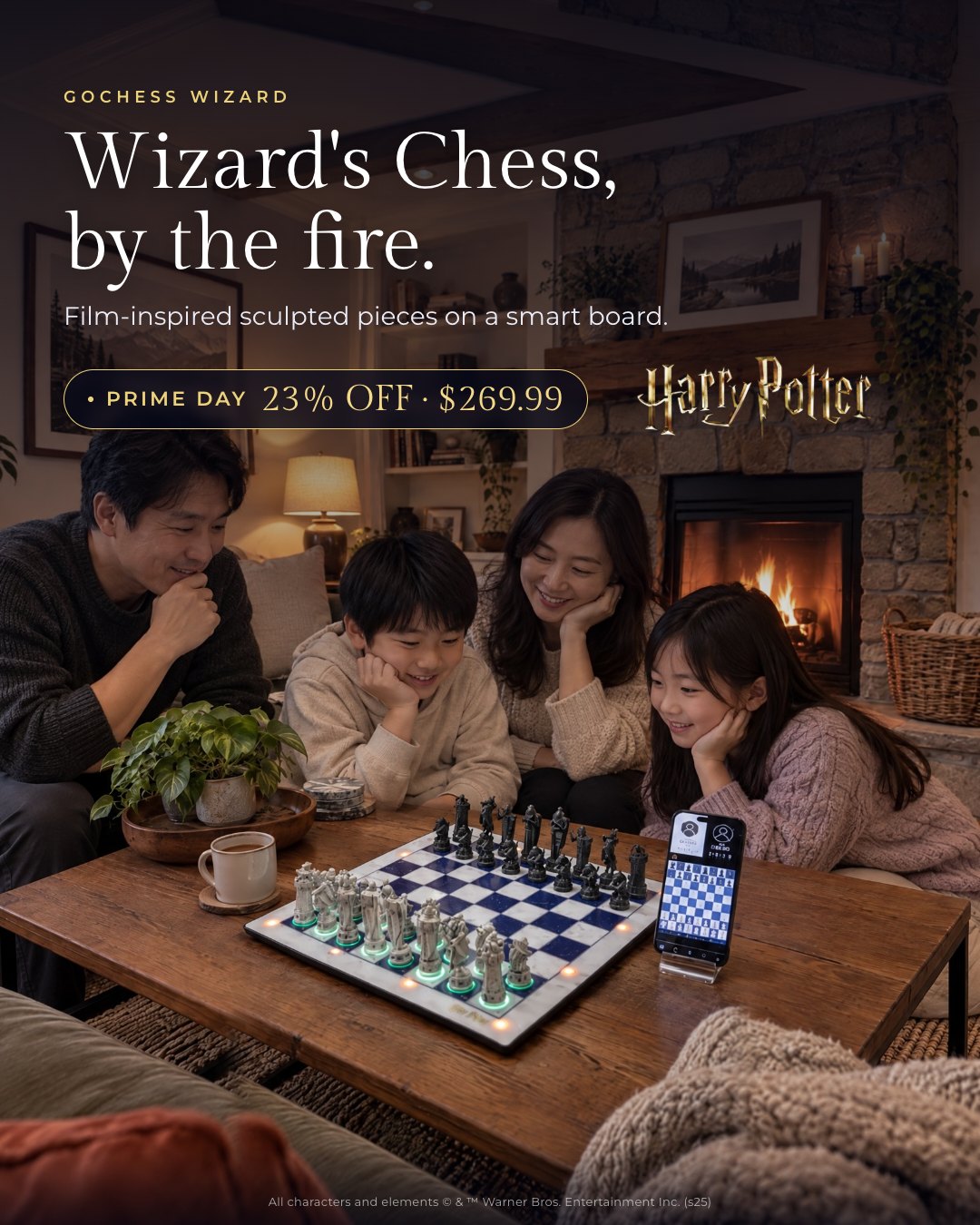 Wizard's Chess, by the fire.
