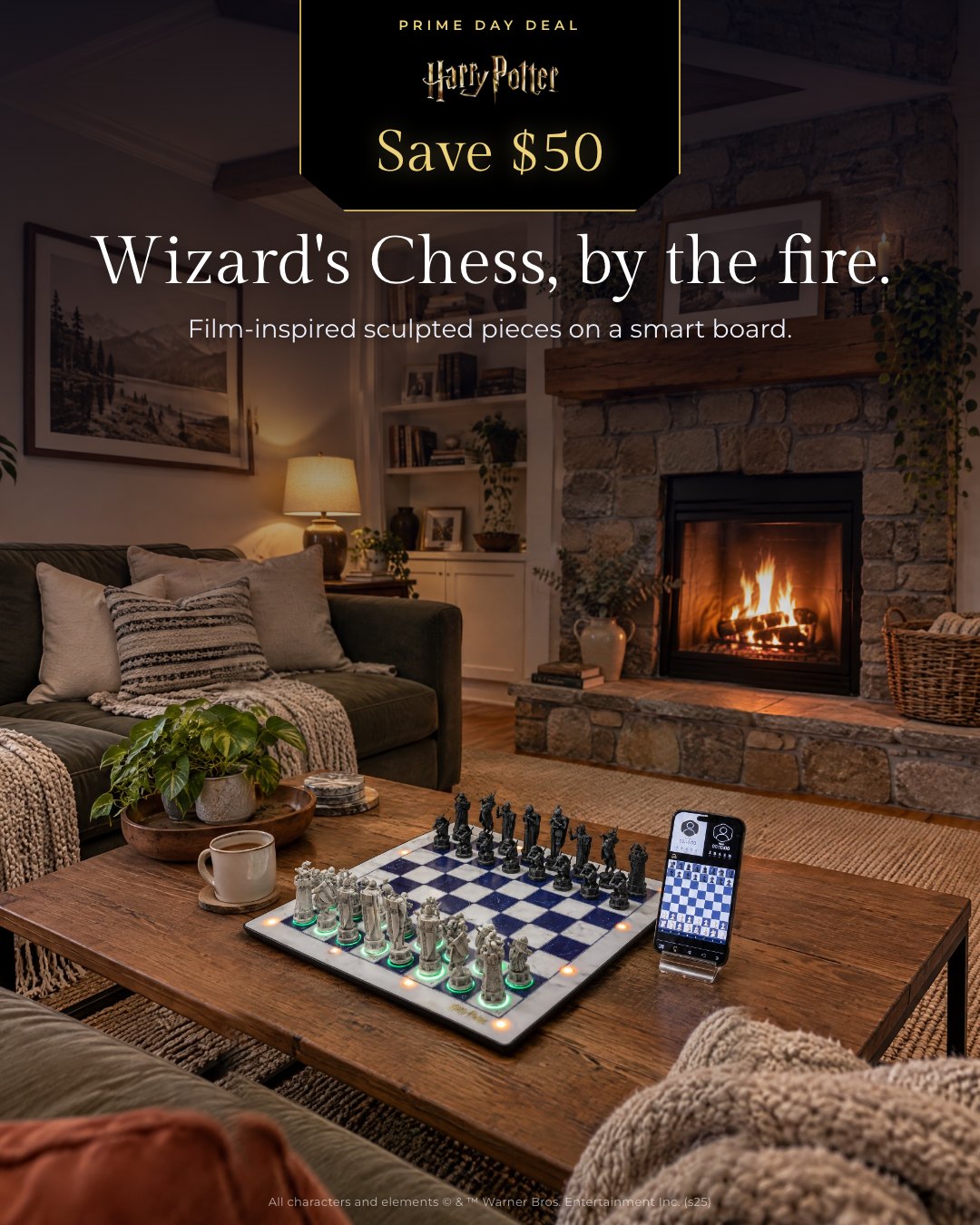 Wizard's Chess, by the fire.