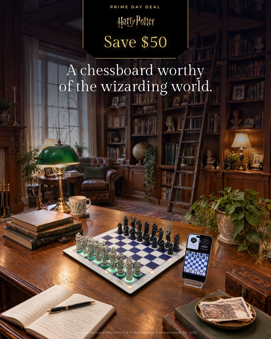 A chessboard worthy of the wizarding world.