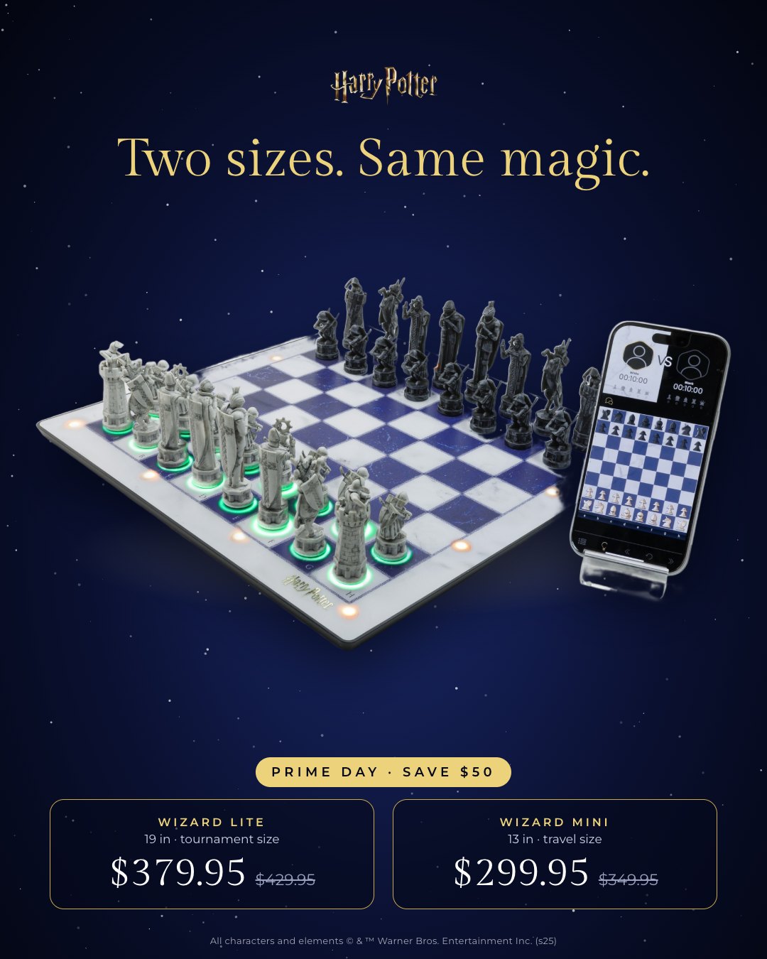 Two sizes. Same magic.