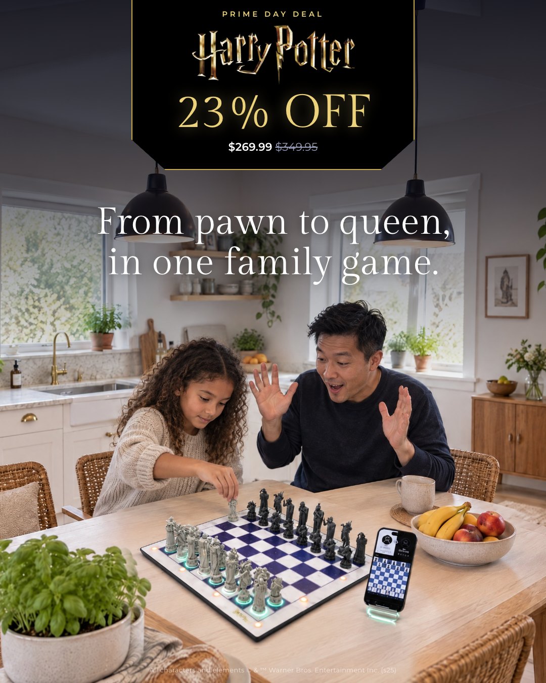 From pawn to queen, in one family game.