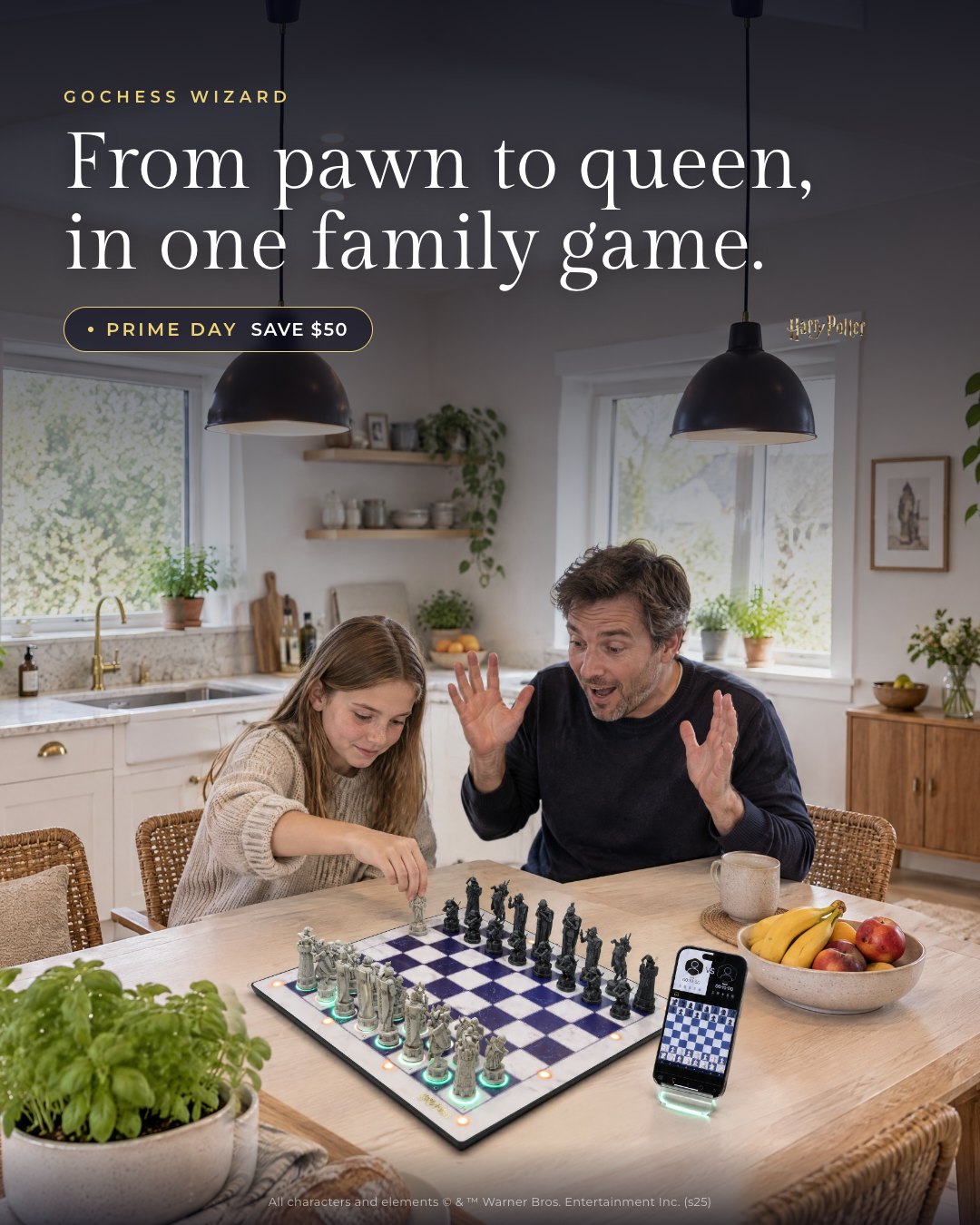 From pawn to queen, in one family game.